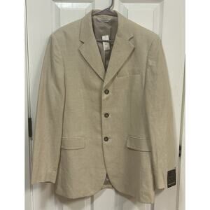 Men’s Banana Republic Linen Cotton Sport Coat Jacket 40R 3 Button Blazer NWT